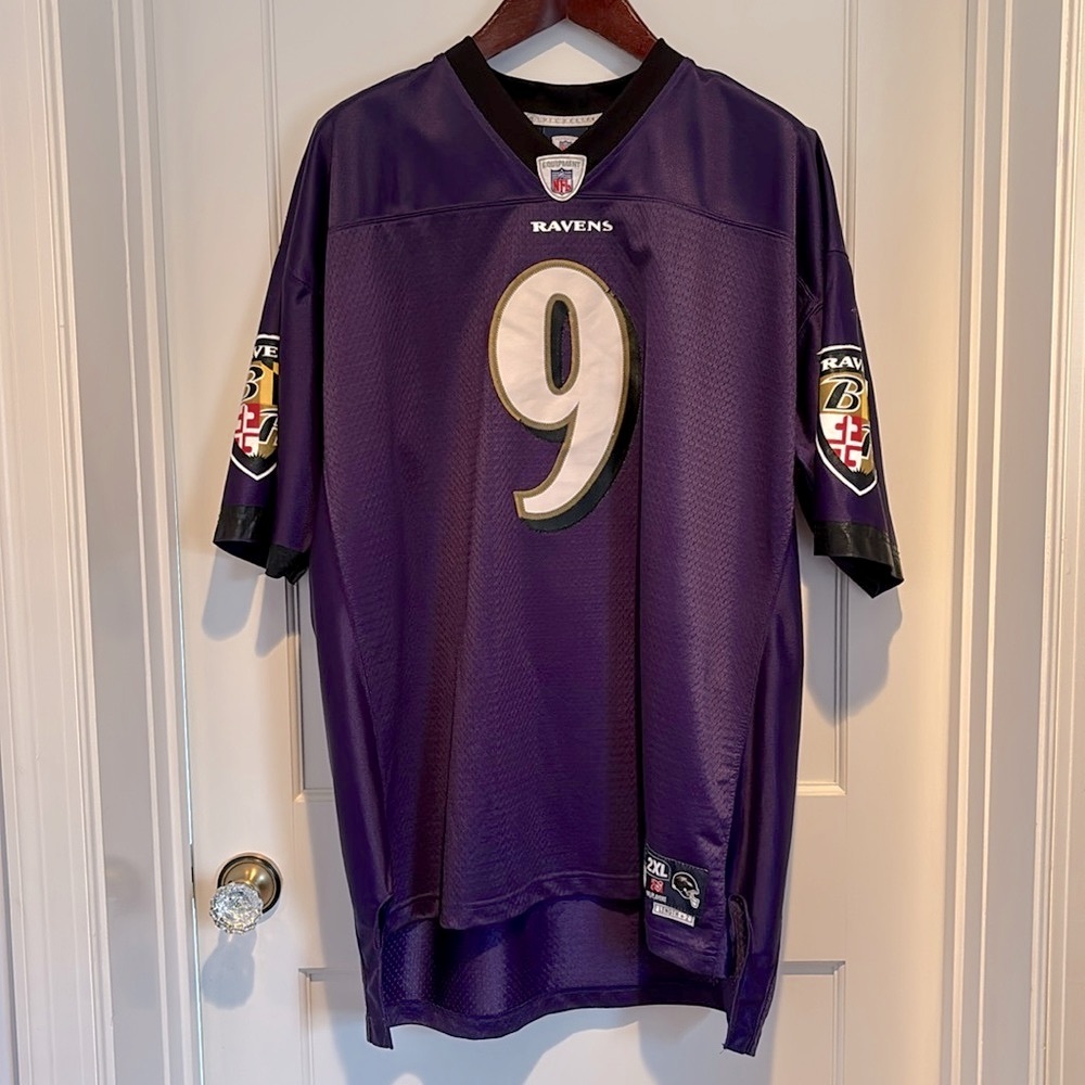Reebok Baltimore Ravens #9 Steve McNair sewn jersey